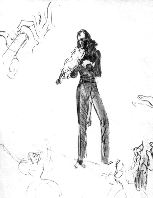 Made some pratice with Paganini’s hands, since his anatomy is pretty interesting to draw.