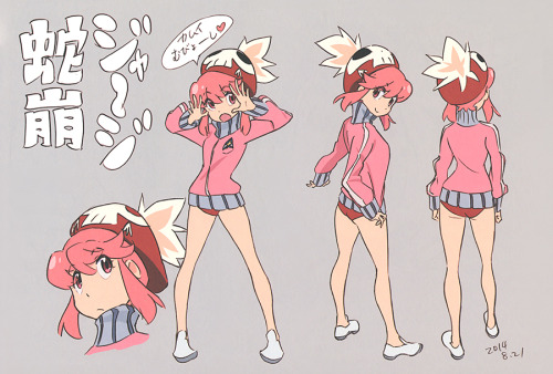 artbooksnat:  Kill la Kill (キルラキル) The colorful costume design model sheets from the school trip arc of Kill la Kill, illustrated by Sushio (すしお) for Sushio Club Love Love KLKL (Mandarake), featuring a little tribute to the movie Akira
