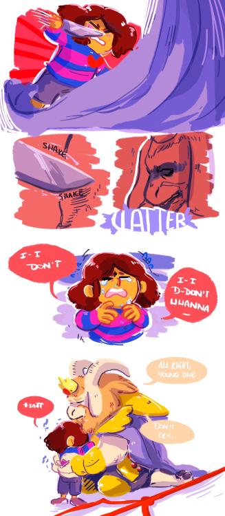 thatonegojimun:    *you tell asgore you don’t want to fight.