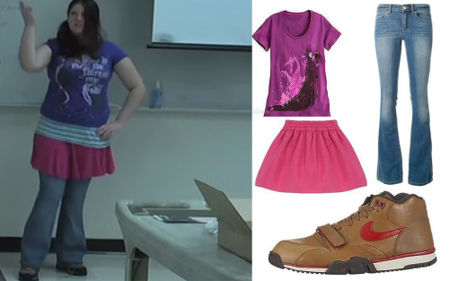 lucillesballs: steal her look: anime club girl disney maleficant shirt ($34.50) valentino pink skirt