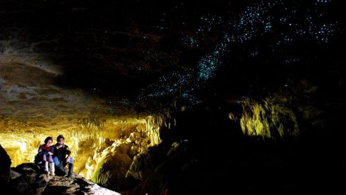 An Underground Galaxy The Waitomo caves of New Zealand’s North Island contain a remarkable,twi