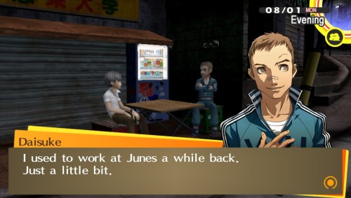 bedsafely:genocidersyosuke:Daisuke worked at Junes and he even praises Yosuke! Daisuke’s so cuteOnly