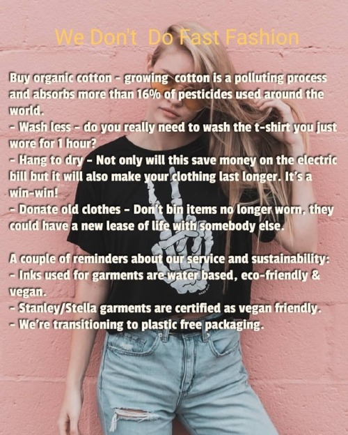 Fast Fashion is not sustainable  Buying cheap quality throw away goods is not sustainable   . . . #q