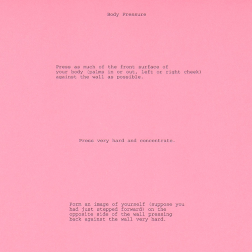“This may become a very erotic exercise…" Many of Bruce Nauman’s works invite dire