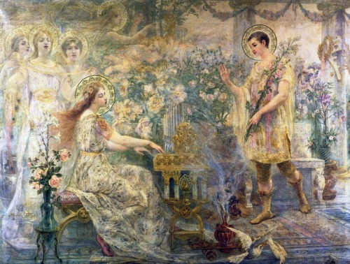 Adolphe la Lyre: Saint Cecilia and Saint Valerian, 1895