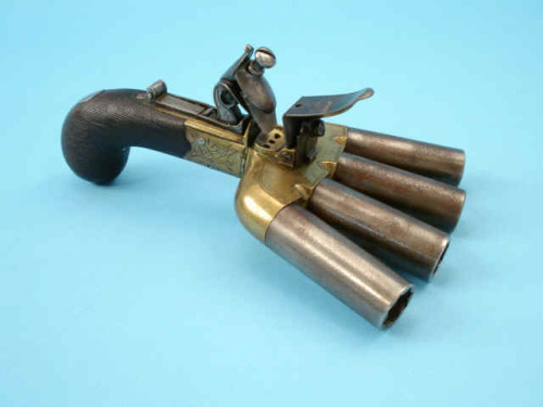 The Duckfoot Pistol,Called the duckfoot pistol because it looks like a ducks foot (duh), this kind o