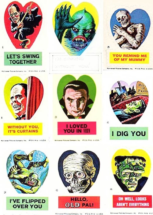 ‪Vintage monster Valentine’s Day cards bringing the cringe (in a good way).‬