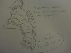 askscruffasus:  Pshh.. Gravity. Who needs that. *floats away*  X3! *giggles* 