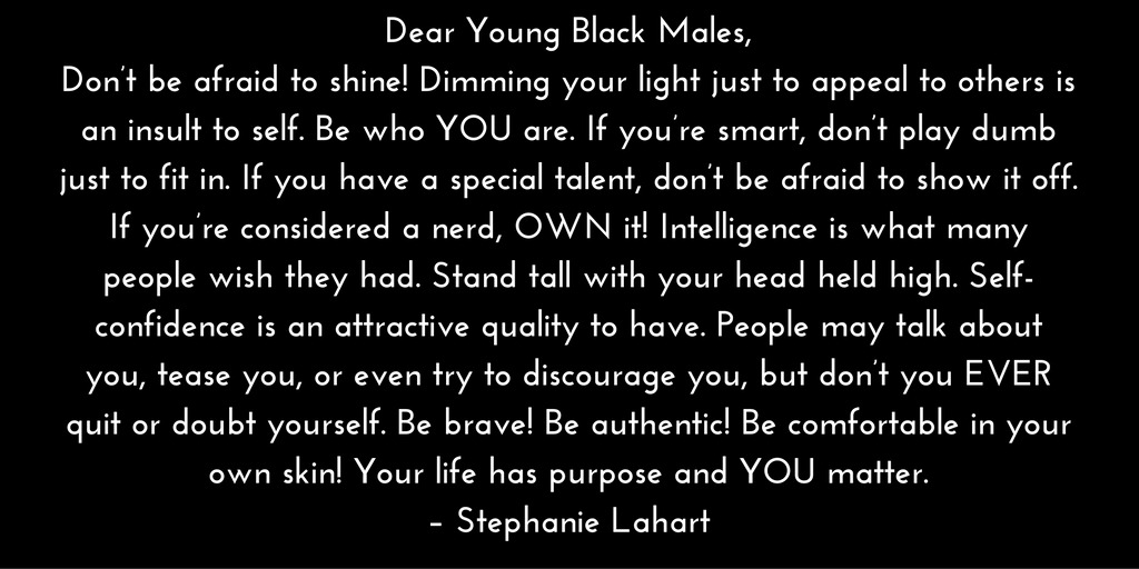 Dear Young Black Males — Dear Young Black Males. Inspiring, empowering