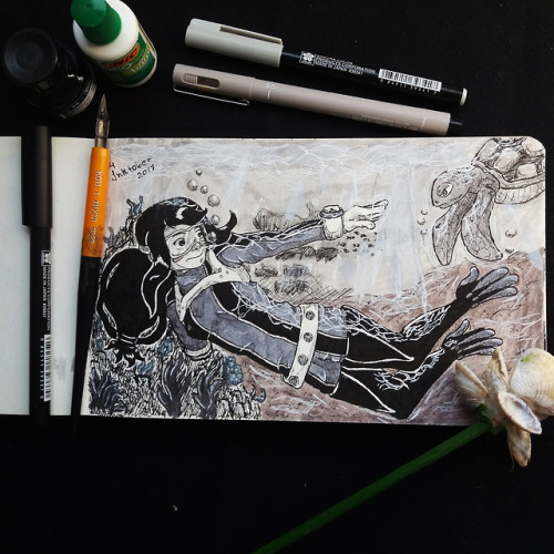 Since is Inktober time, here a tbt from 2017, the first (and only) time I participated. This is Tsuy