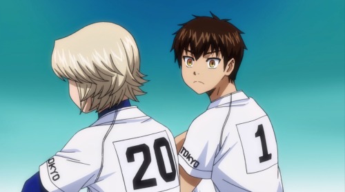 animek-blog: Sawamura: “You’re more of a husky than a wolf today!” Okumura: “What does that even mea