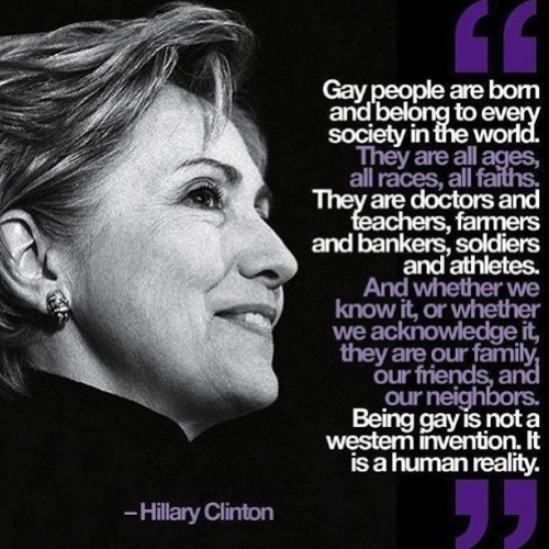 ant-killeen:  #preach mama! #hilaryclinton #love #gay #support #truth #changeiscoming #equality #universallove #loveisallyouneed