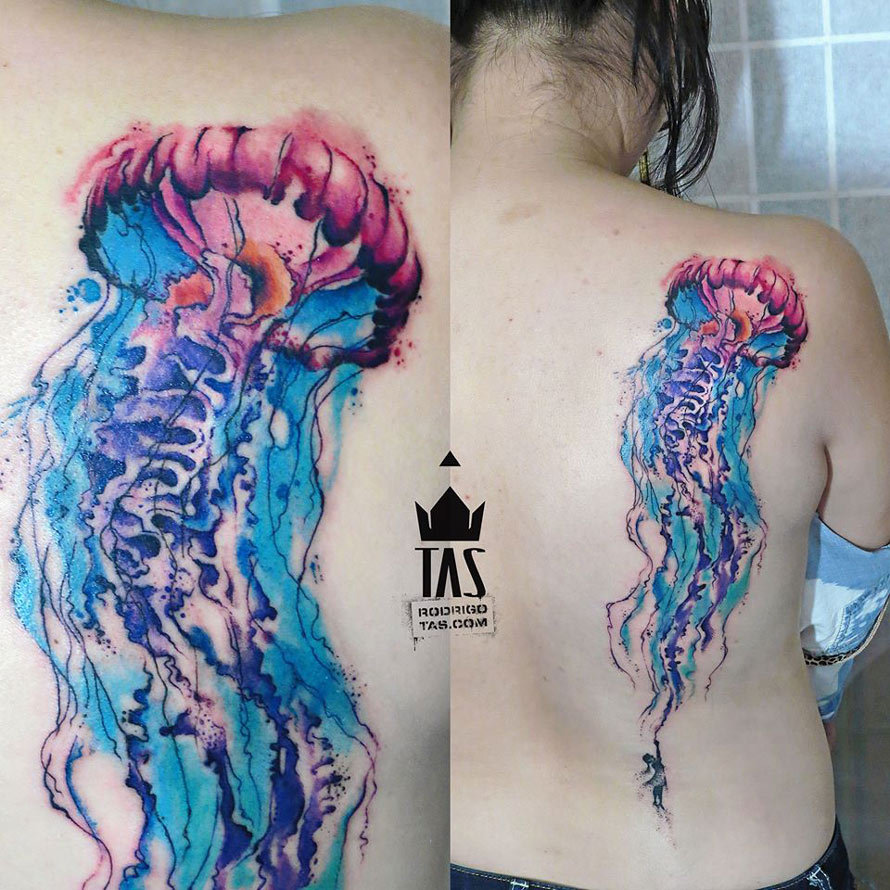 Jellyfish Temporary Tattoo Sticker - OhMyTat