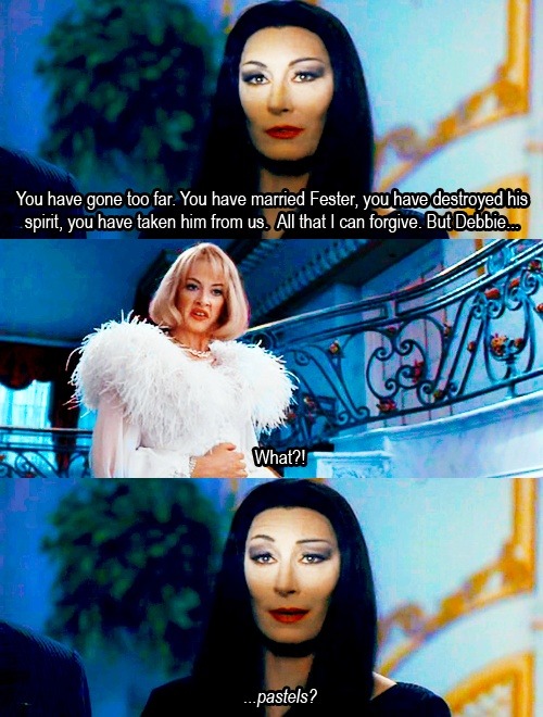 sassylock-holmes:  Morticia knows whats up