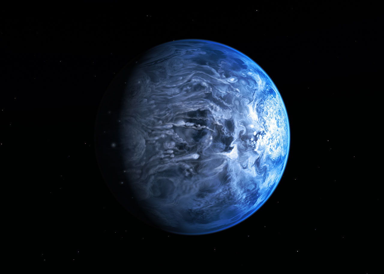 primordial-sound:  just–space:  Artist’s rendition of exoplanet HD 189733 b is