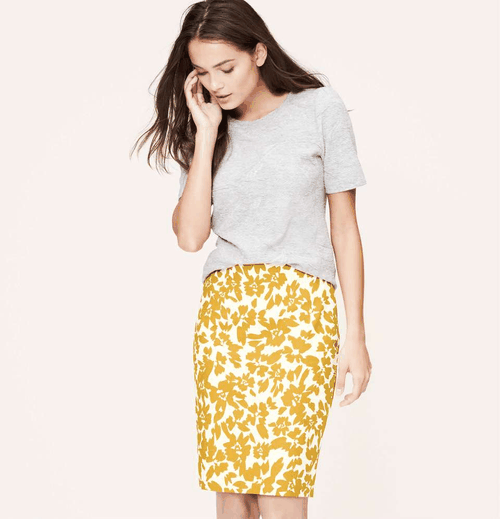 Curvy Fit Autumn Bloom Pencil SkirtSee what&rsquo;s on sale from LOFT on Wantering.