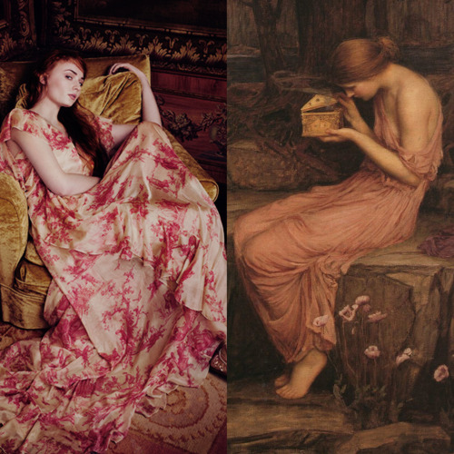 wingedwolves:  Sophie Turner + Pre-Raphaelite Paintings