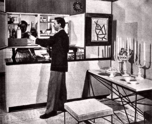 danismm:XR-10 Room Divider Refrigerator. Double-entry refrigerator-freezer of the future. 1953but lo