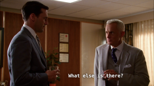 itsdansotherblog: Mad Men 7x08, 1x03, 1x05, 1x10, 7x10, 2x05, 1x13, 6x01, 1x01, 1x08