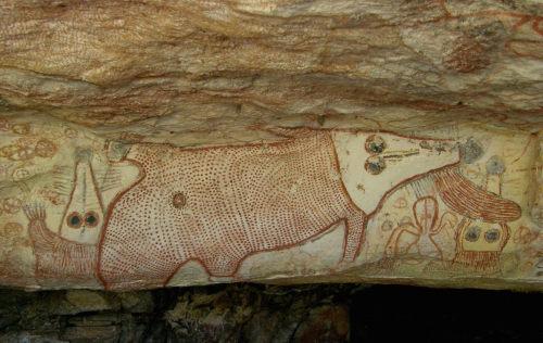 newguineatribalart:Wandjina Cave painting aboriginal australia