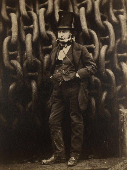 magictransistor:Robert Howlett. Isambard Kingdom Brunel by the Launching Chains of the Great Eastern