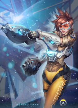 overwatchesports:  Fan art Tracer - Overwatch by AshiroK-on 