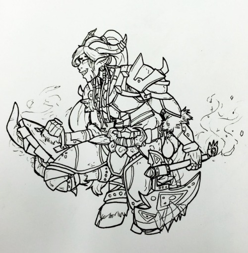 I drew my Draenei Protection Paladin from porn pictures