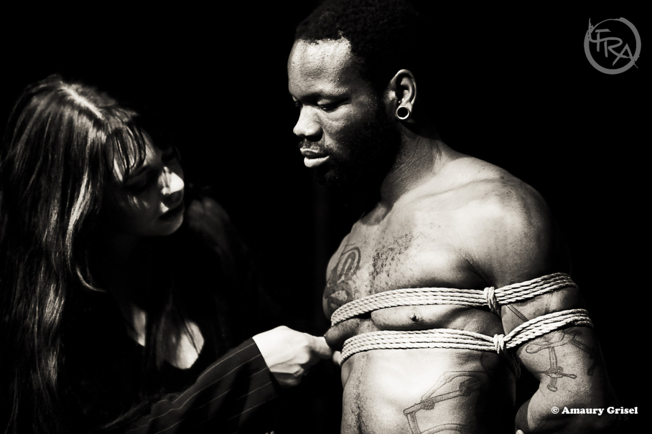 amaury-grisel-shibari:  Bishop Black &amp; Gestalta Judd performing at LFRAPhotography