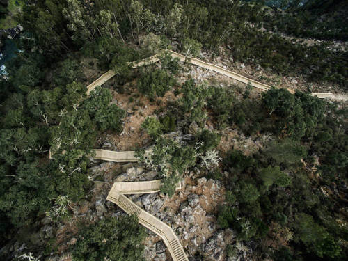 landscape-photo-graphy: Stunning Wooden Walkway in Portugal The design company Trimetrica created a 