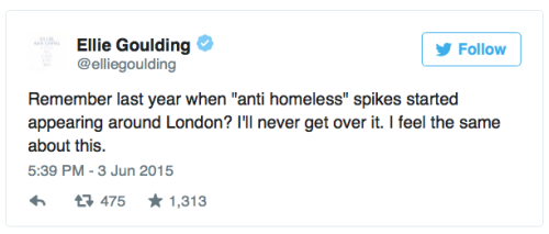 micdotcom: Ellie Goulding takes London politicians to task for going after the homeless In Apri