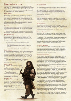 we-are-rogue:D&amp;D 5e Roguish Archetypes: Scoundrel and Investigator, by Zetesofos  (source)