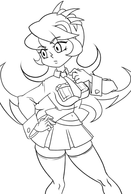 skull girls filia doodle