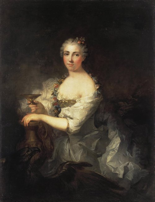 Portrait of a woman as Hebe by Robert Tournières, first half of 18th century