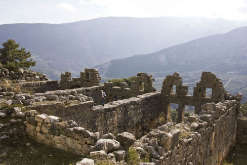 historyfilia:Ruins of Arycanda, TurkeyGrave, Roman baths and theater