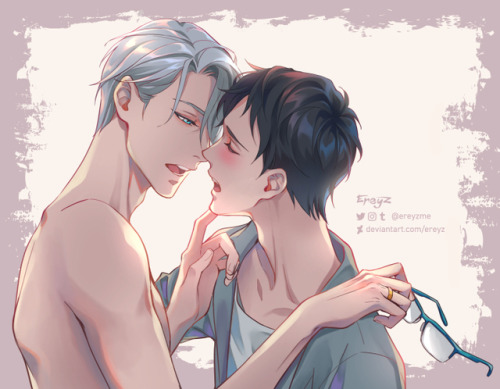  Victor Nikiforov and Katsuki YuuriPrints Shop High-res art / Psd / StepsGumroad.com/ereyzPatreon.co