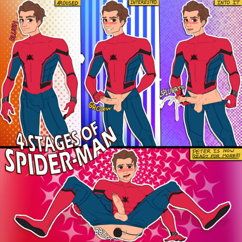 Porn photo theinicka: 4 Stages of Spider-Man! Get to