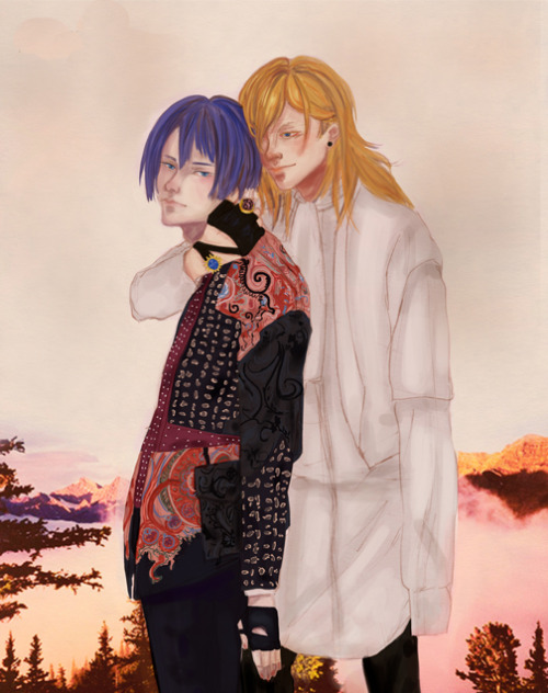 Fan art Ren and Masato, Uta no Prince sama.Alexander McQueenDesire Magazine