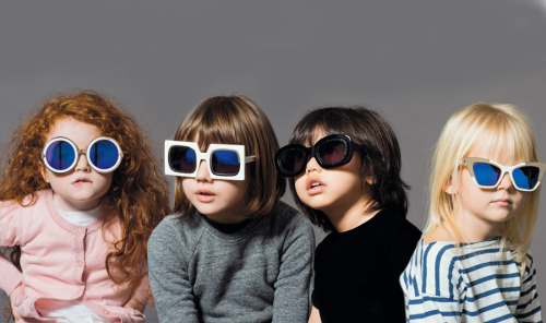 themanrepeller:  Should we be alarmed that Karen Walker sunglasses look hipper on these adorable kids than on us? http://bit.ly/17gSg2i