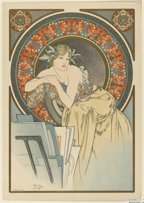 Exhibition Poster, Alphonse Mucha, 1898, MoMA: Drawings and PrintsGift of Lucien GoldschmidtSize: co