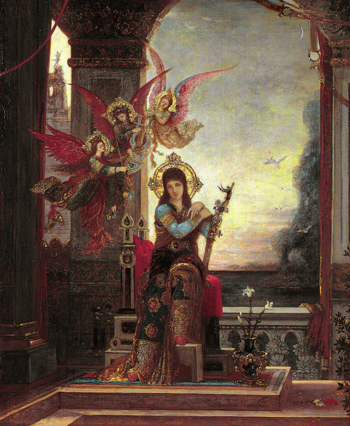 Saint Cecilia and the Angels of Music (1880)by Gustave Moreau