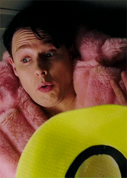 matteofiorenzi: #SaveDirkGently ChallengeDay 9 - Favorite Dirk Outfit/Jacket: The pink furcoat&ldquo