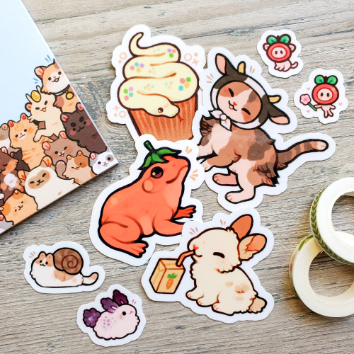 new stickers, memo pads, and buttons are now in my shop!