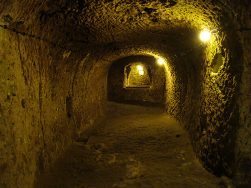 unexplained-events:  Ancient Underground City Found Mustapha Bozdemir, while renovating his inherited house in Turkey, came across a massive subterranean tunnel system with cave-like rooms underneath the house. You don’t come across that kind of thing