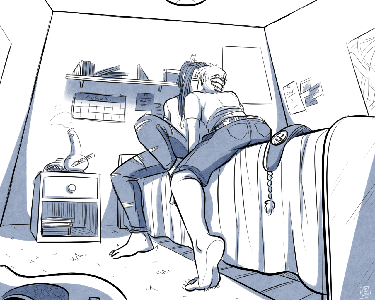 ask-mcc:  lil quick doodle of some more college au minoi for tumblr user scrapuser!