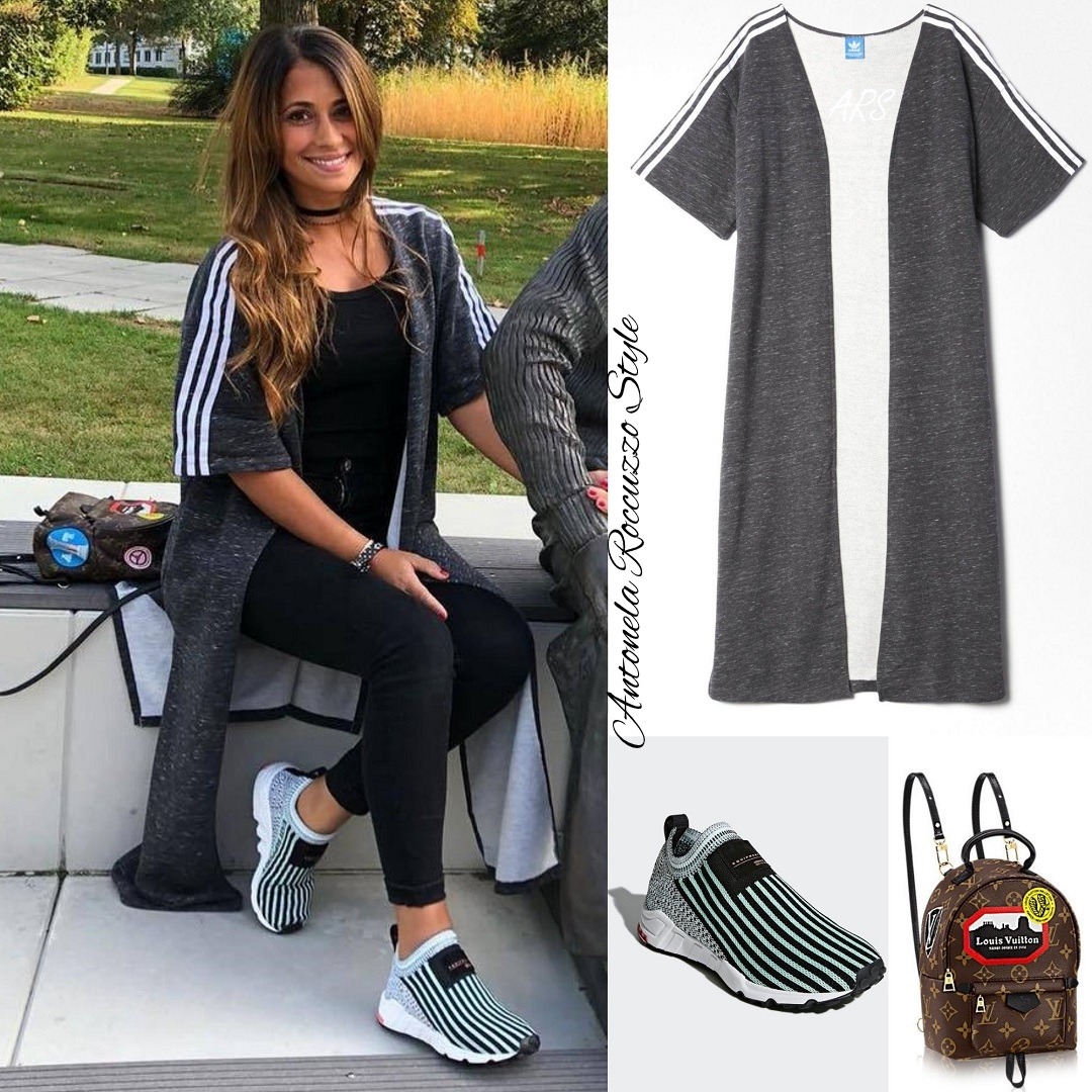 FC Barcelona WAGS Style — Raquel wore an Adidas Originals Archive