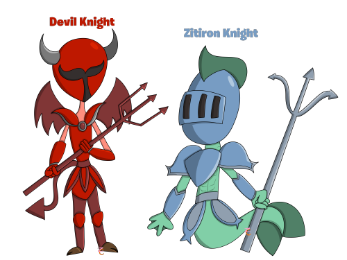 I decided to make some new Shovel Knight OCs, one based on a pun, the other based on a new mythologi