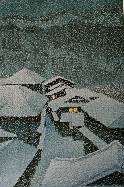 poboh:  Shiobara, Hataori / 塩原　畑下, Kawase Hasui / 川瀬巴水. Japanese (1883 - 1957)