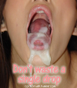 Cracksky67:  Cockdrunksissy:  Wipe It Off Your Chin And Swallow It All!  Wouldn’t