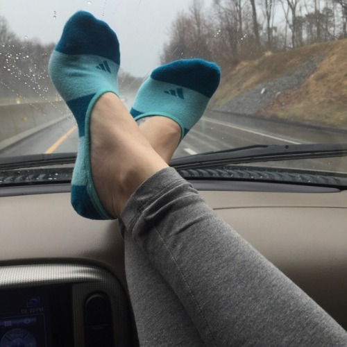 feetoftheworld69:Love it when the wife has her feet on the dash! Me too&hellip;.I would love to 