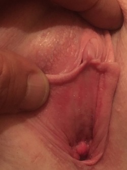 the-couple-next-door:  Anxiously wanting something to fill her tight little pussy hole, she starts begging for some hard cock. @the-couple-next-door  Great view👍🏻